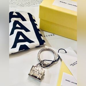 SILVER 🩶 NWT! Authentic Marc Jacobs bag charm + MJ dust bag!